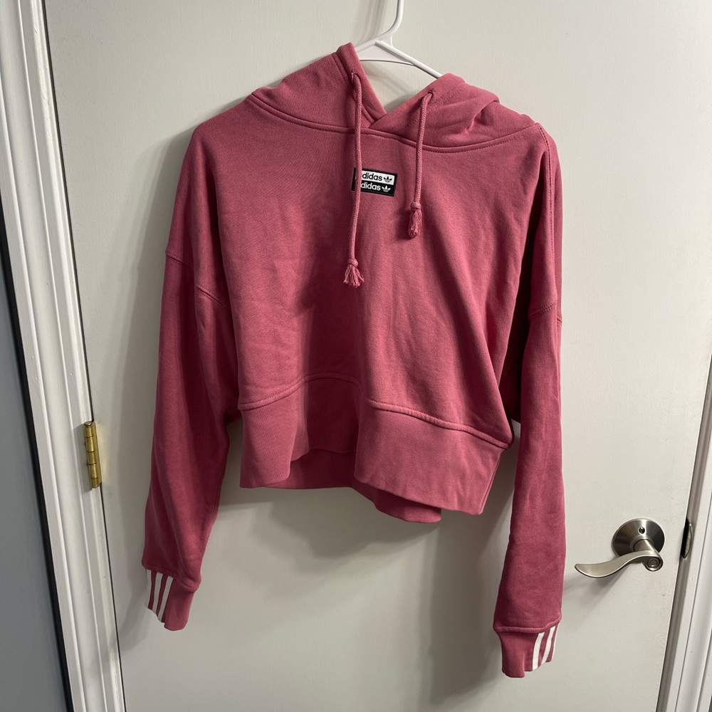 Adidas Pink Cropped Sweatshirt